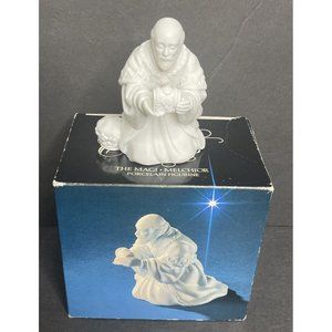 Avon Nativity The Magi Melchior White Porcelain Bisque Figure Vintage Christmas
